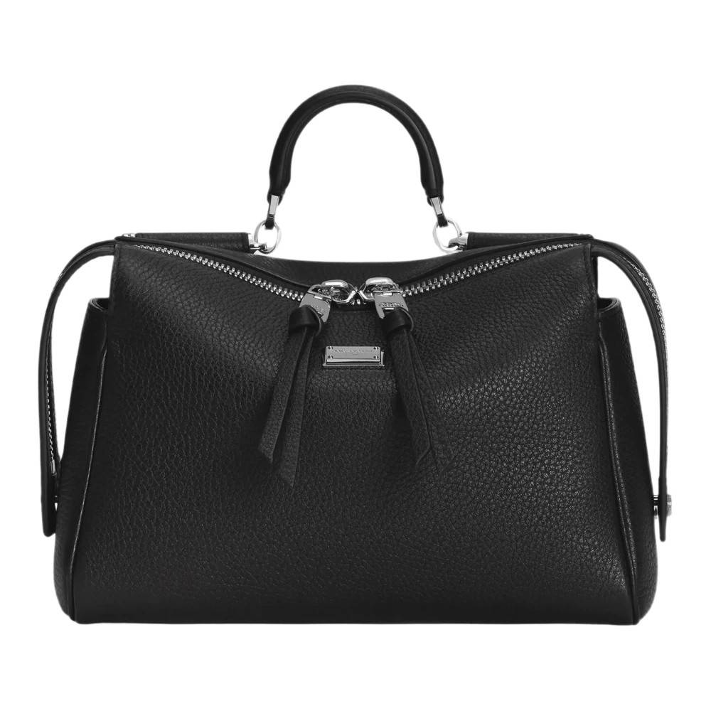 Dolce & Gabbana Vittoria Lædertaske - Tasker - Dame - Sort - ONE SIZE - Læder