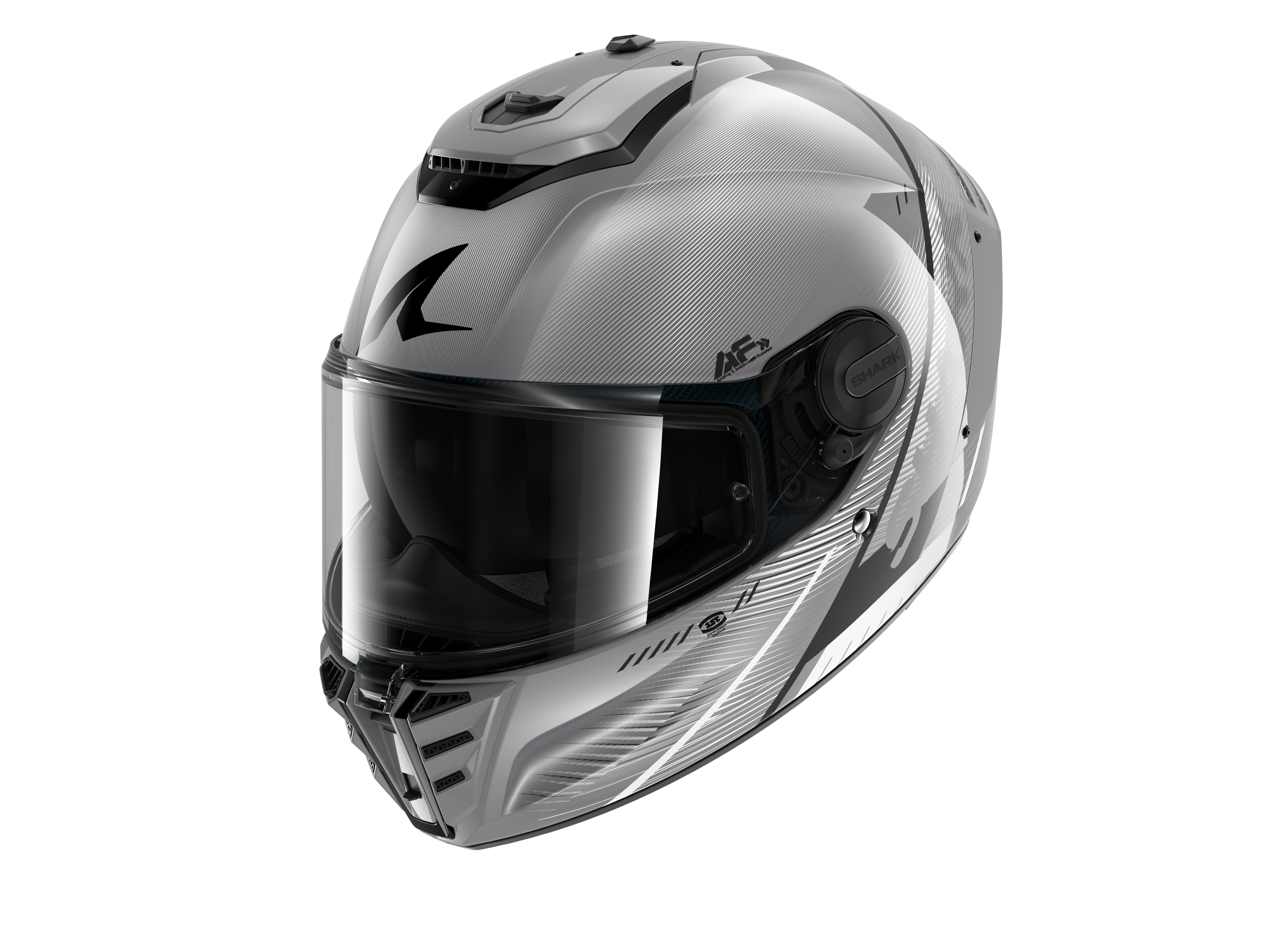 Integralhjelm Shark RS Speed-Tech Sort/Hvid/SølvM - Sølv - M