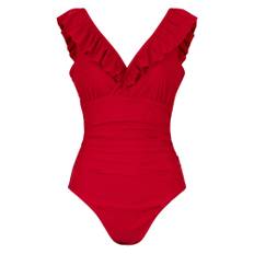 Cras, Badkläder, Dam, 2Xl, Agnes Swimsuit - red (2XL)