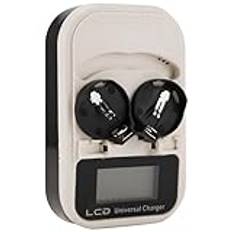 Swiixxer Smart LCD-laddare 3,6 V för LIR2032 LIR2025 LIR2016 uppladdningsbart batteri knapp EU-