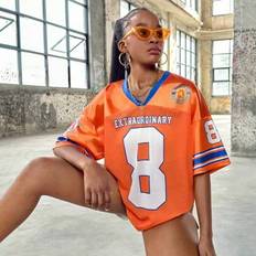 Tween Girls Casual V-ringad långärmad topp - Orange (8Y,9Y,10Y,11Y,12Y)