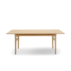 Hans J. Wegner CH327 spisebord - Flere varianter - Eg sæbe / 95 x 248 cm / Ingen tillægsplader
