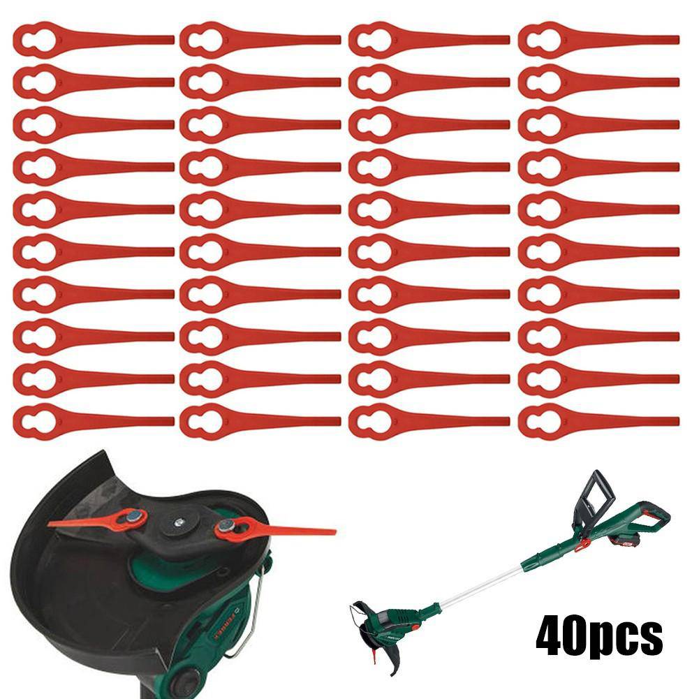 40Pcs Grass Trimmer Plastic Blade Brush Cutters For Parkside PRTA 20-LiA1 LIDL IAN 311046 Cordless Lawn Grass Trimmer Sets
