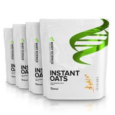 4 x Havremjöl - 1 kg - Body Science Instant Oats - Mellanmål, Bakning, Shakes, Långsamma kolhydrater