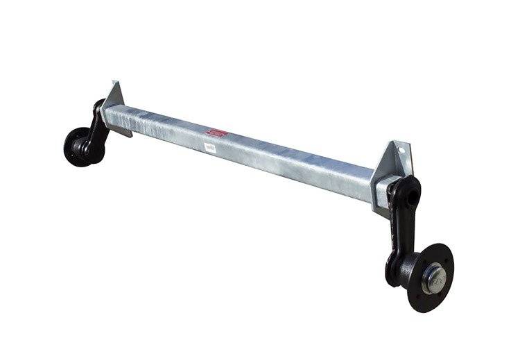 KNOTT VG7-L obromsad axel för släpvagn 750kg 1260mm 1565mm 4x100