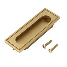 Brass Recessed Furniture Handle Kitchen Cupboard Cabinet Wardrobe Drawer Pulls