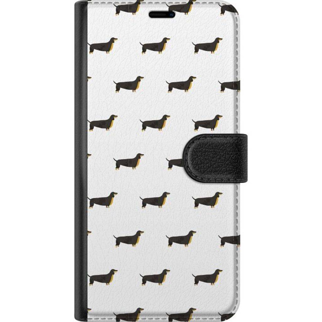Asus Zenfone 10 Svart Plånboksfodral Taxmönster