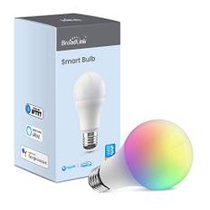 BroadLink Smart glödlampa, 10 W RGB dimbar 800 lm Wi-Fi LED smarta glödlampor färgändrande E27 A60, kompatibel med Alexa, Google Home, Siri och IFTTT, ingen nav krävs