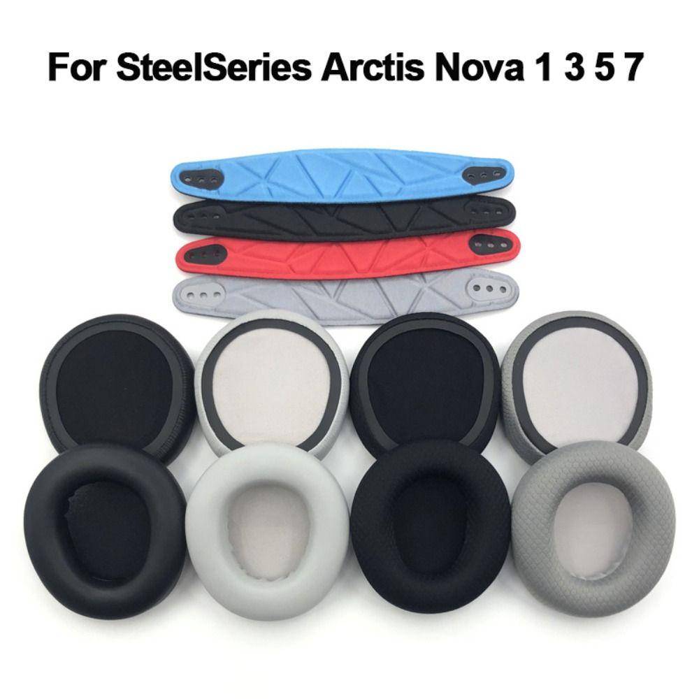 Kuddöronskudde Öronkudde Ersättningspannband Nya Öronkuddar för SteelSeries Arctis Nova 1 3 5 7
