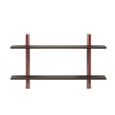 Vitra - Rayonnage Mural Japanese red / Dark Oak - Vägghyllor - Jean Prouvé - Röd,Svart - Metall/Trä