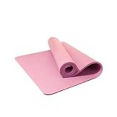 Yogamatta 10 mm 15 mm 20 mm tjock yogamatta halkfri filt hem gym sport hälsa gå ner i vikt fitnessmattor träningsdyna för kvinnor för pilates, stretching, gymnastik, gym och camping (rosa, 185 61 10
