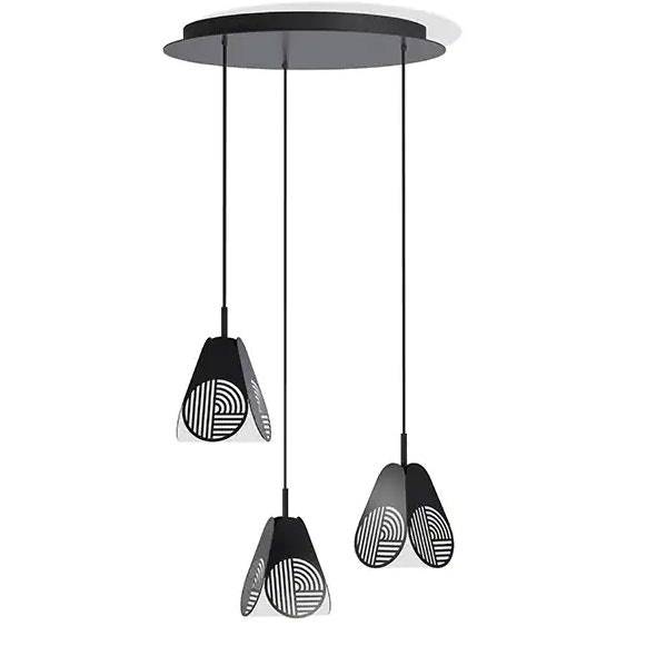 Oblure Notic Triplette Pendel - Pendellampor Stål Svart - BSNO2002-X3