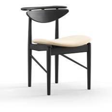 House of Finn Juhl - Reading Chair, Black Painted oak, Cat. 3 Watercolour, Soft Linen - Matstolar - Finn Juhl - Beige,Träfärgad - Trä/Textilmaterial