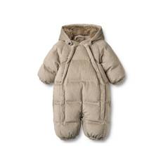 Wheat Nallo Køredragt Grey Stone Med Teddyfoer Og Dobbeltlynlås - Str. 3-6m 62/68cm