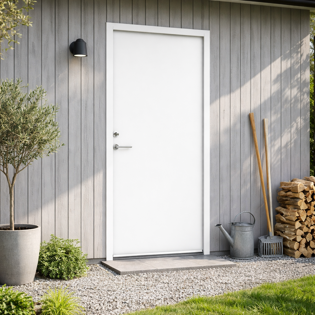 Pladedør fra Swedoor, Clever-line, FH-12, P-1200, Hvid 94,8 X 198 Venstre ind