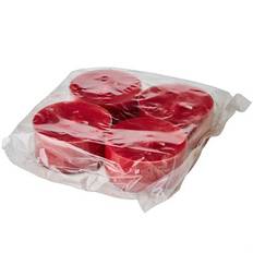 VÄRMELJUS PARAFFIN RÖDA I TRANSPARENT PLASTKOPP STORA Ø:5cm 8,5H 4-pack