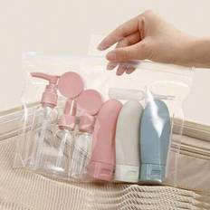 1pc/3pcs/11pcs Travel Refillable Bottle Set Spray Lotion Shampoo Shower Gel Tube Bottling Cosmetic Empty Liquid Container Portable Tool Refill - Multicolor