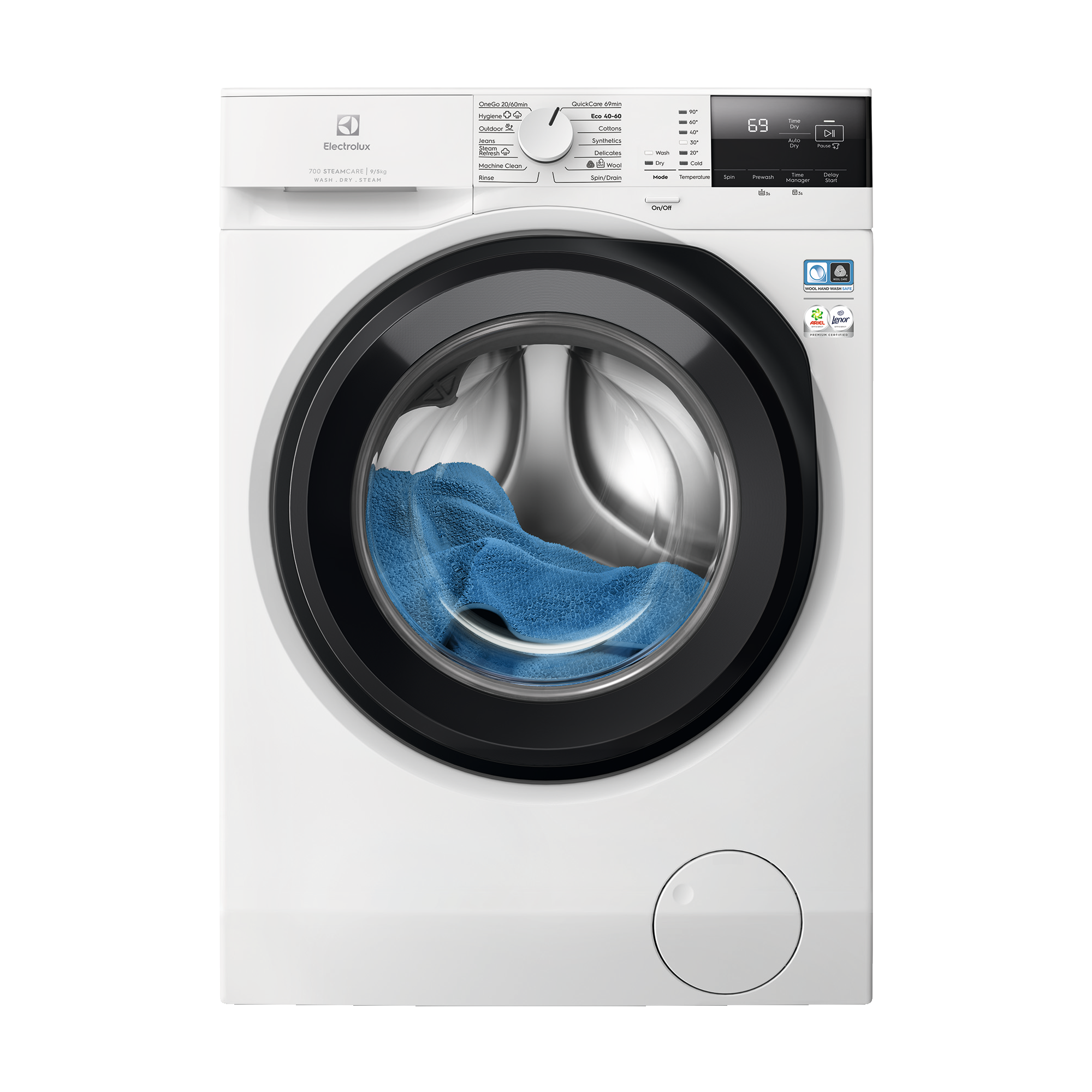 Electrolux 700 SteamCare 9 kg Tvätt-tork EWI722L94L