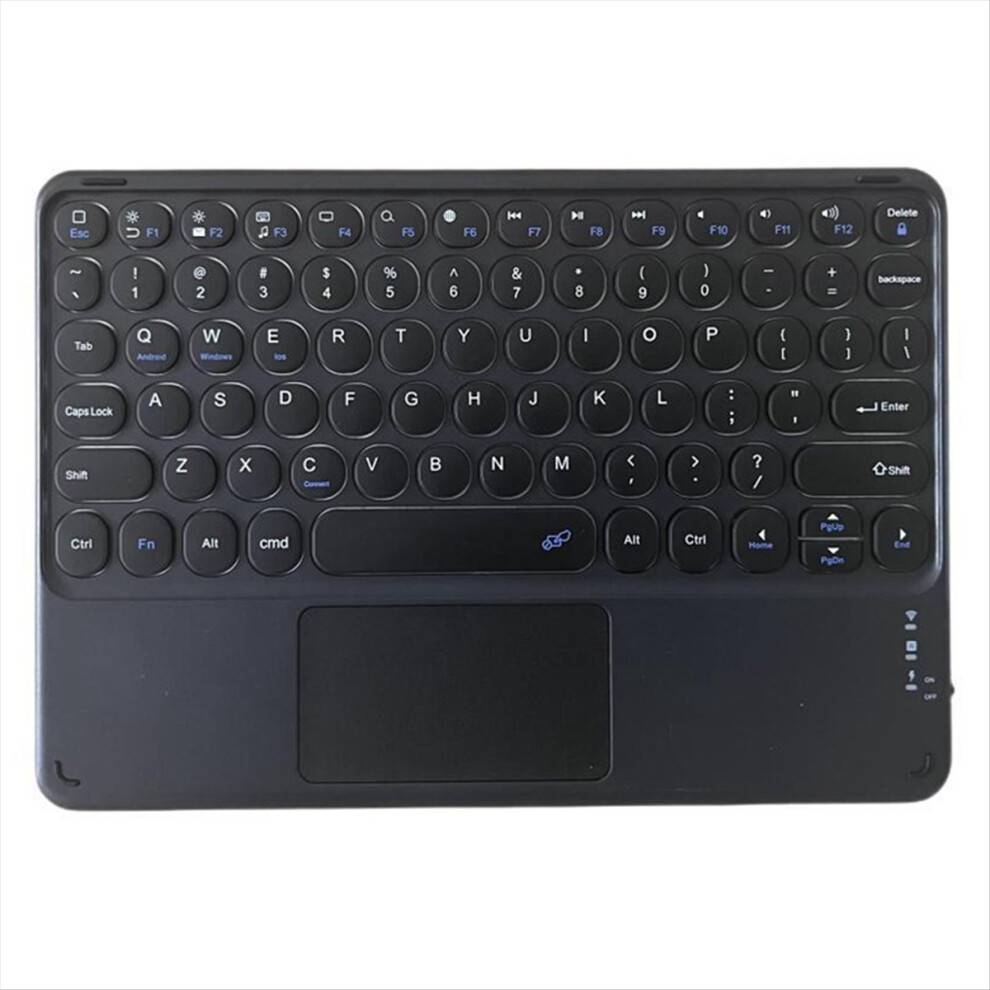 Trådløst Bluetooth-tastatur Mini 78 taster Gaming Office genopladeligt tastatur touchpad til pad pc tablet sort