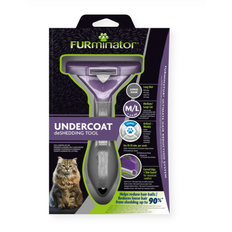 Furminator Undercoat deShedding Tool til mellemstore og store katte med Lang pels.