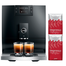 Jura C8 (EA) Piano Black Espressomaskine Inkl. Startpakke DK sprog & 2x250g Jura Impressa Hele kaffebønner