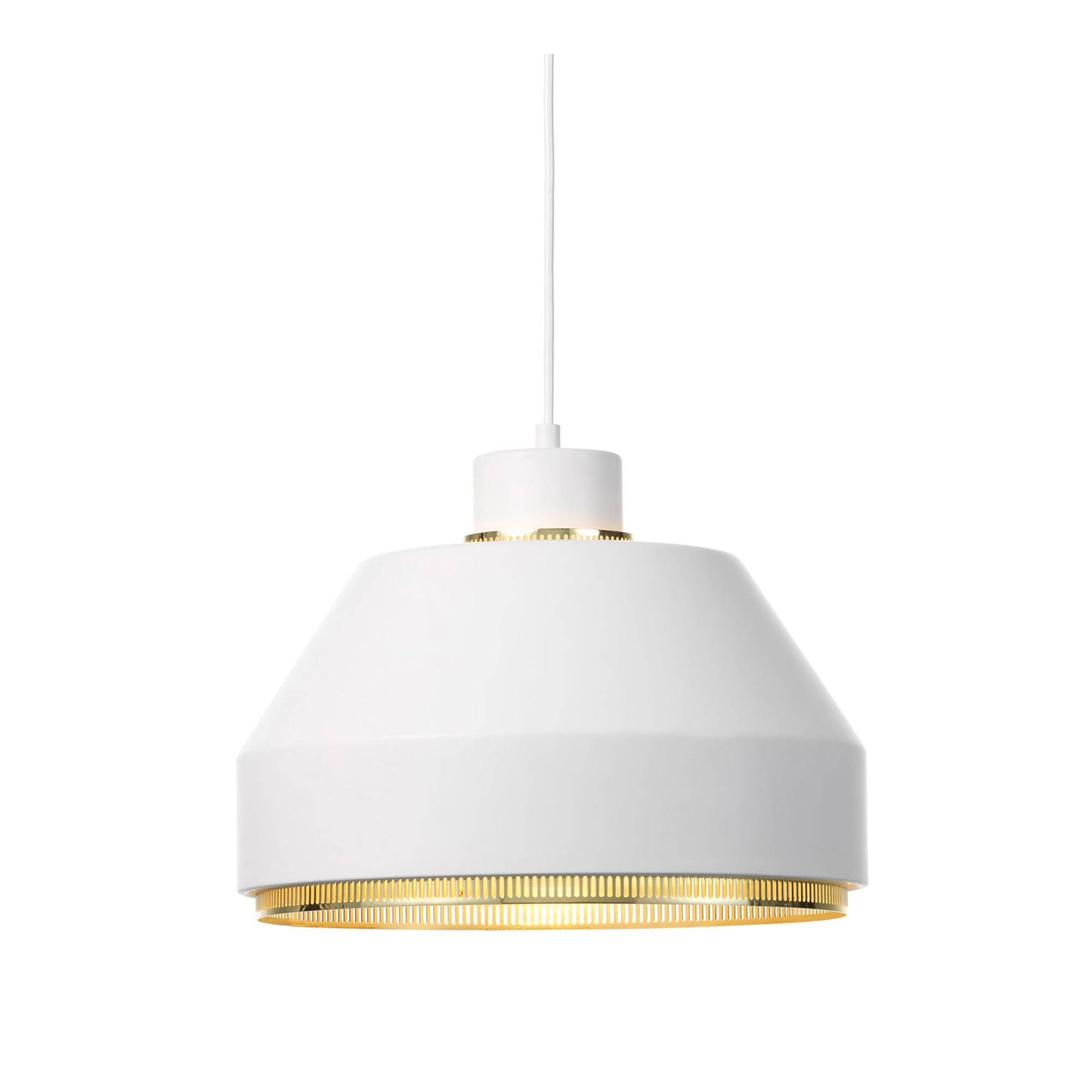 Artek - Pendellampa AMA500, White/Brass - Pendellampor - Aino Aalto - Vit