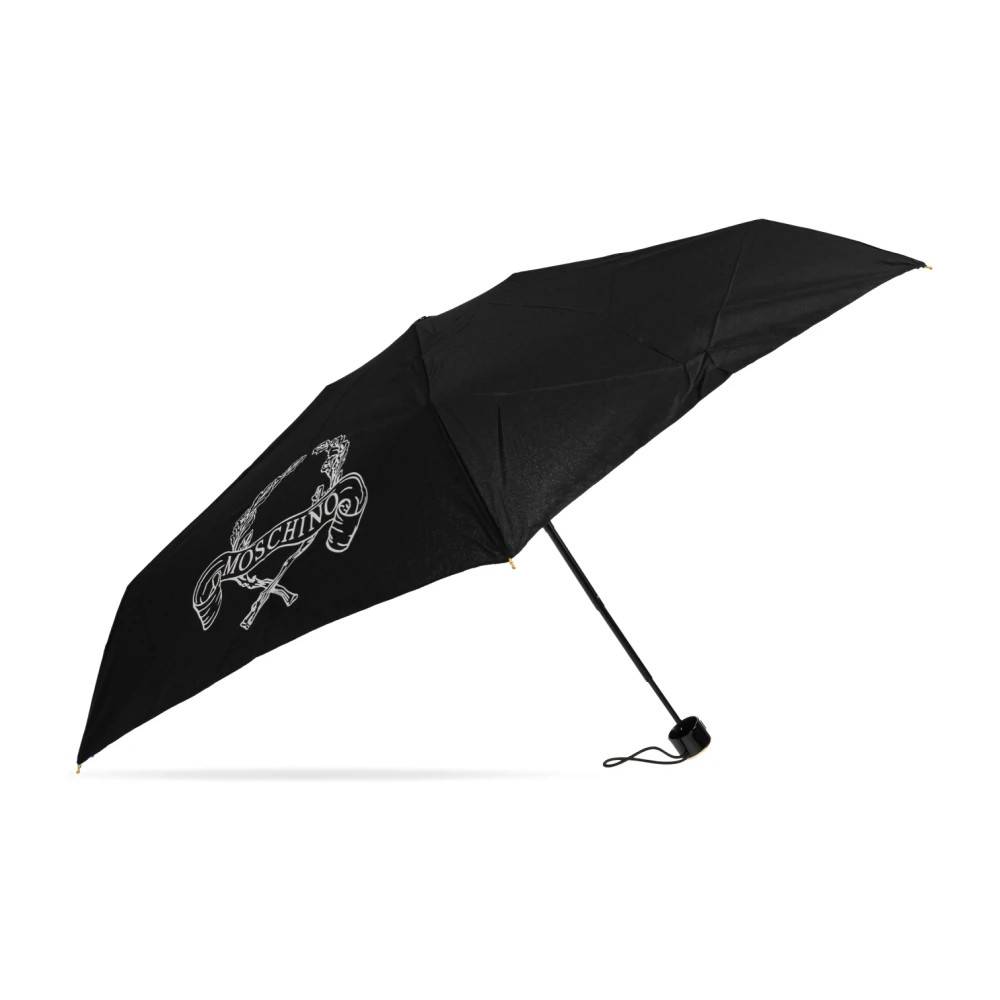 Moschino - Litet hopfällbart paraply med logotyp Accessoarer - unisex - ONE Size - Polyester