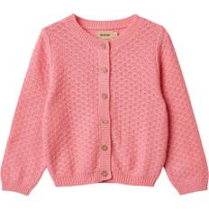 Wheat Strik Cardigan Magnella Str 3 år / 98 cm - Flamingo Pink Toppe Bomuld hos Magasin