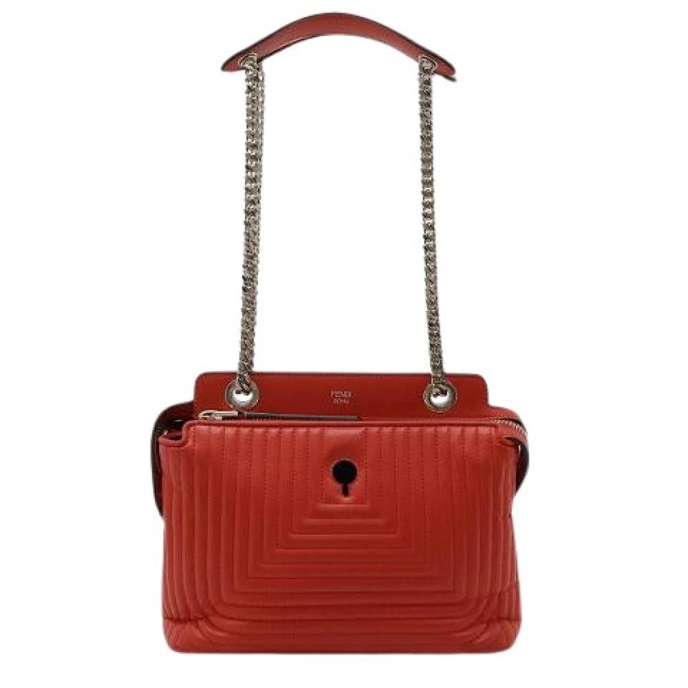 Fendi Vintage Pre-owned Vintage Læder Håndtaske - Vintage - Dame - Rød - ONE SIZE - Læder