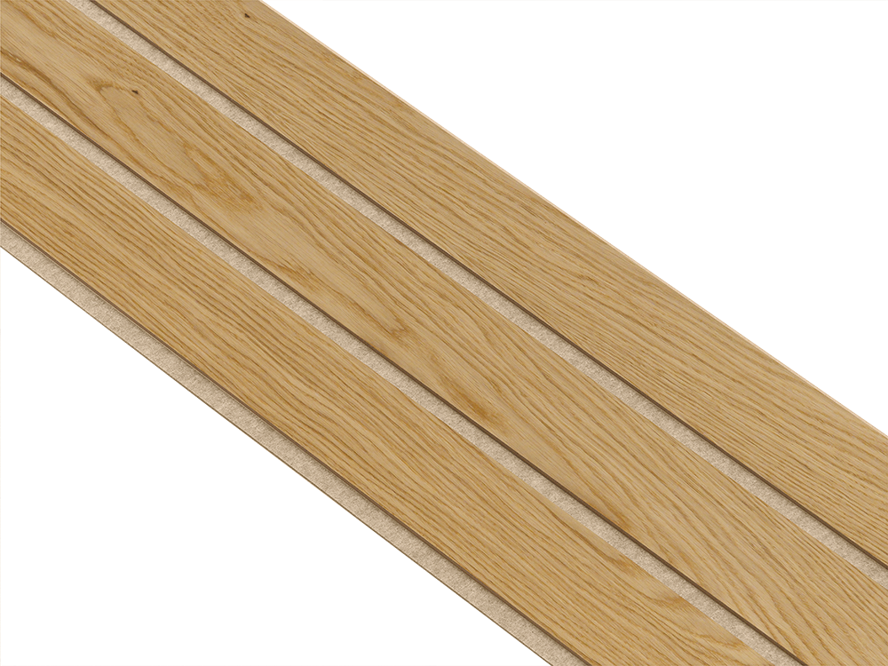 I-Wood Basic 3-lamel paneler i klar oliering - mål 16 x 300 x 2400 mm.