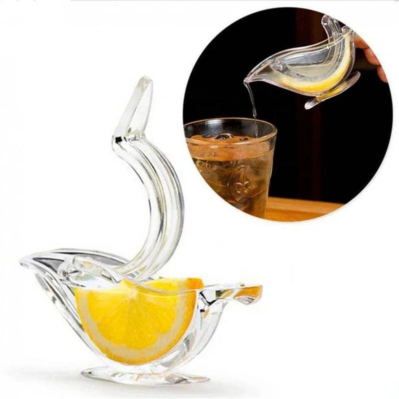 Citronklämma Manuell Transparent Fruktpress Hemma Kök Bar Gadget Fågelform Citruspress Handhållen Apelsinpress Maskin white