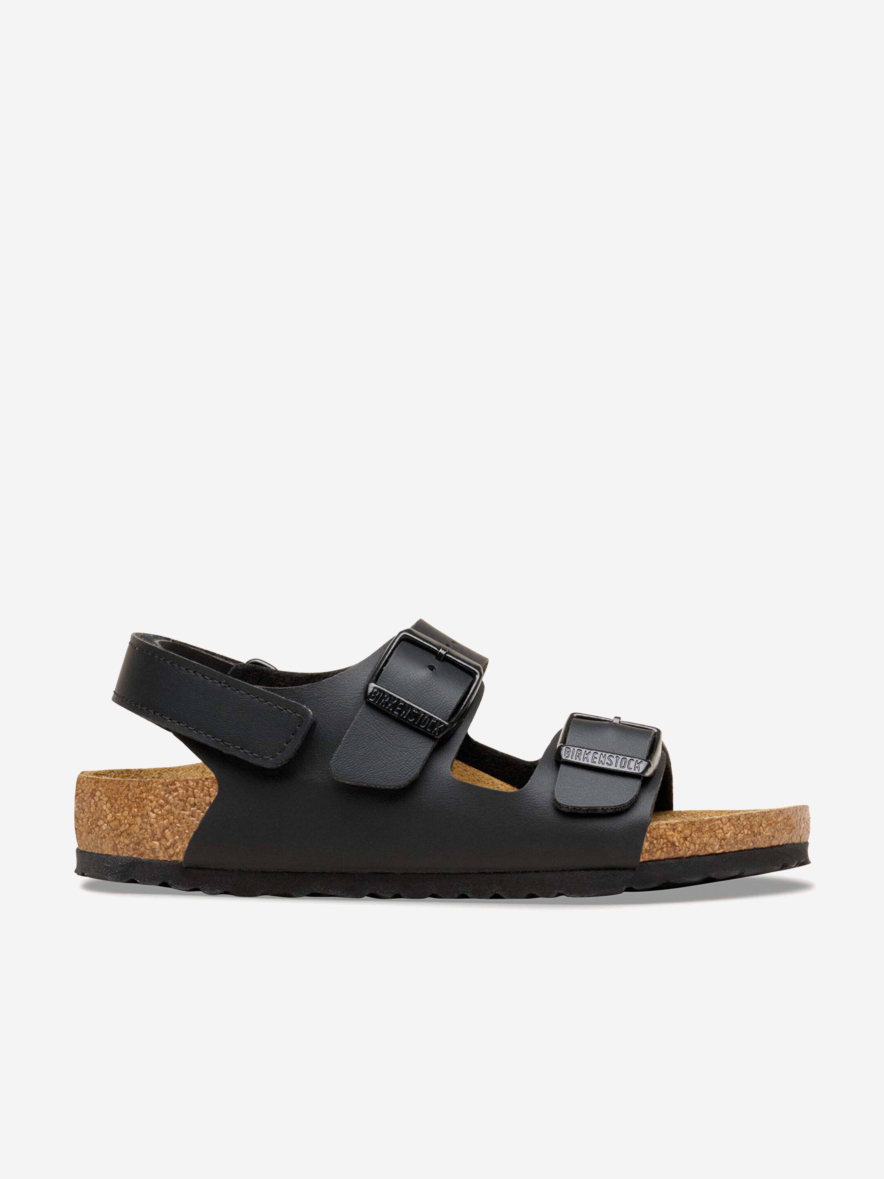BIRKENSTOCK Boys Milano AS Sandals in Black - Black / EU 38 UK 5 (EU 38 UK 5)
