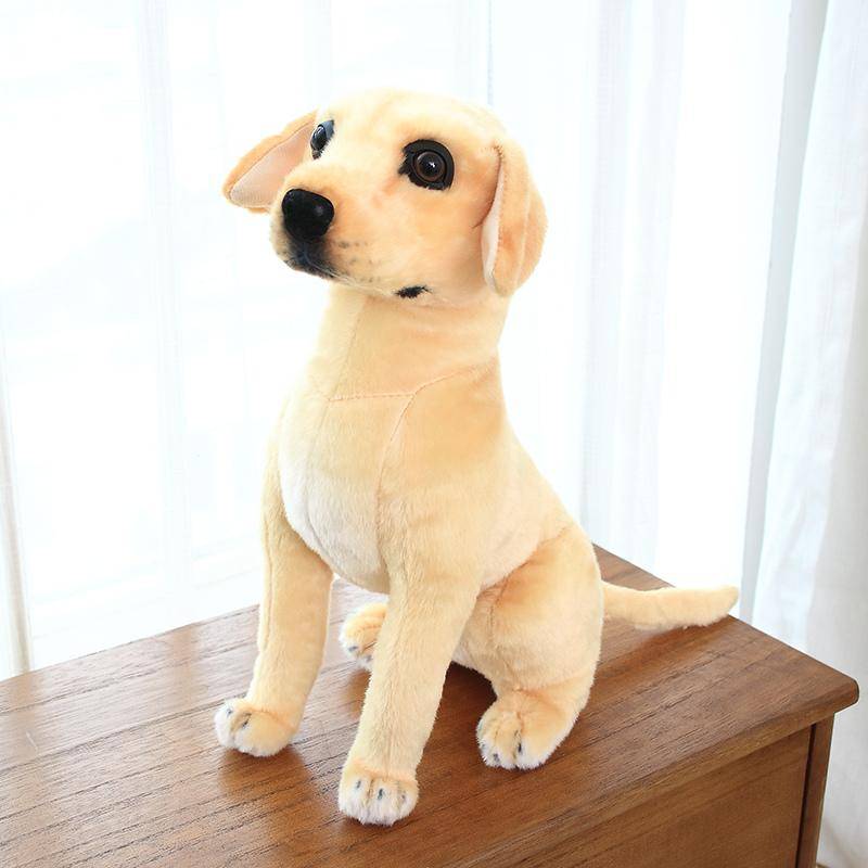 Ny Livsliknande Hund Plysch Gosedjur Realistisk Plyschie Golden Retriever Valp Leksak Gåvor Till Barn Kawaii Docka För Barn 40cm