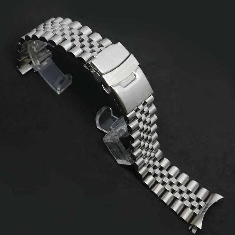 Borstad solid rostfritt stålarmband för SEIKO Diver SKX007 SKX009 Dykarmband av hög kvalitet 20 22mm gray