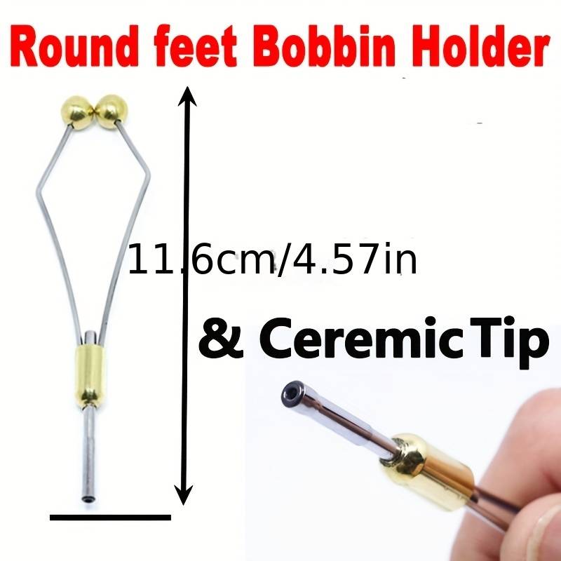 TEMU Royal Premium Metal Fly Tying Tools, Ceramic Tip Bobbin Holders Or Rotary Wipe Knot Tools, Fishing Gear For Flies Lure Bait Making