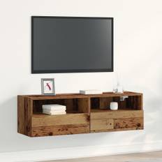 TV-väggskåp återvunnet trä 100x30x30 cm konstruerat trä