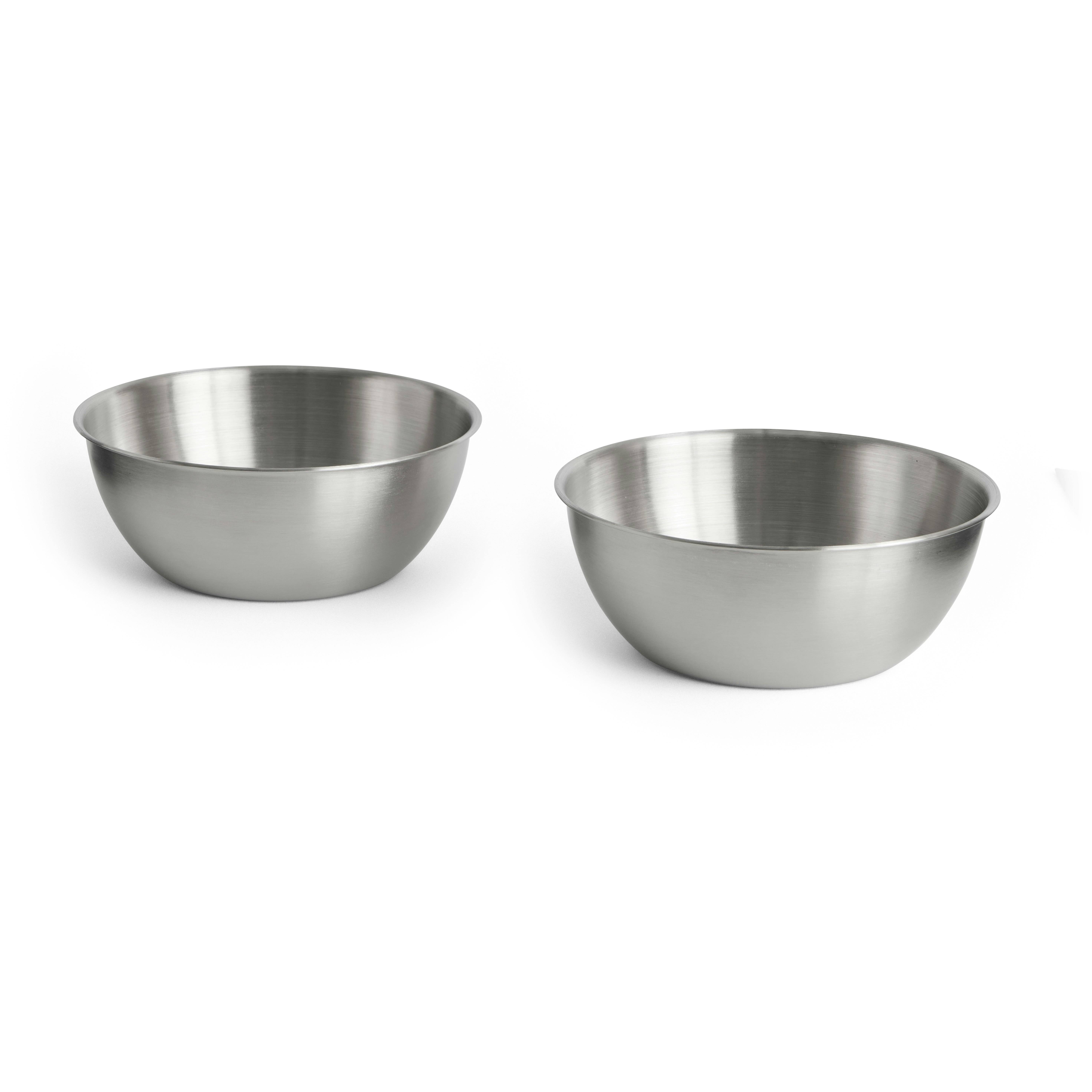 Hay - Outdoor Market Steel Bowl Set Of 2 Small - Silver