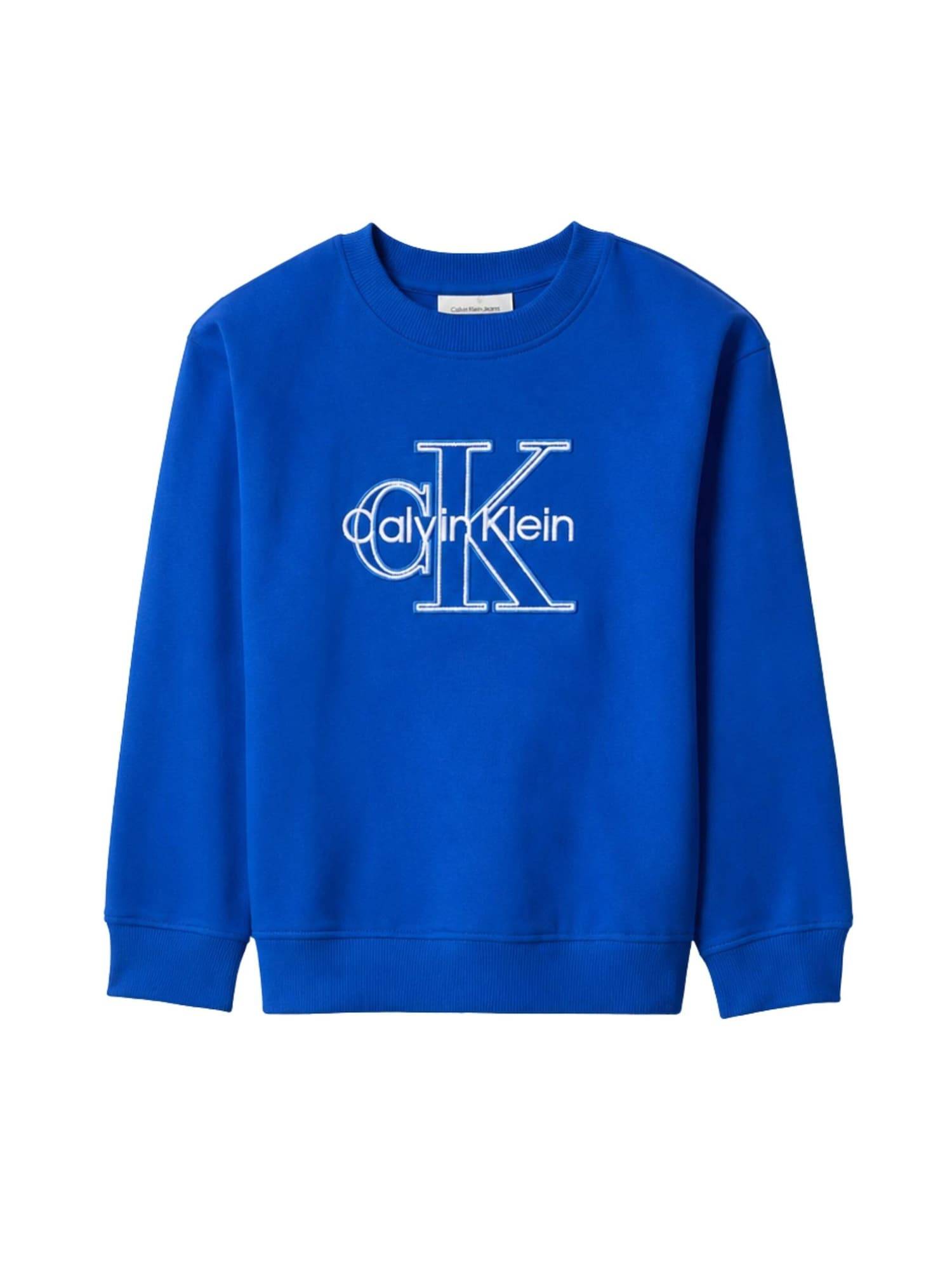 Calvin Klein Kids Sweatshirt 'CALVIN KLEIN JEANS kids TERRY MONOLOGO CN FELPA' blå