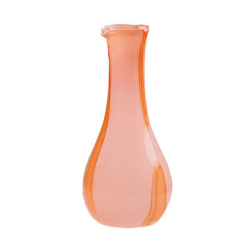 Flow Karaffel - Pink M. Røde Striber - H 29 x D 13 cm - 120 cl