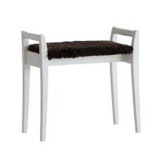 Meja Hallpall vitlack fårskinn brun