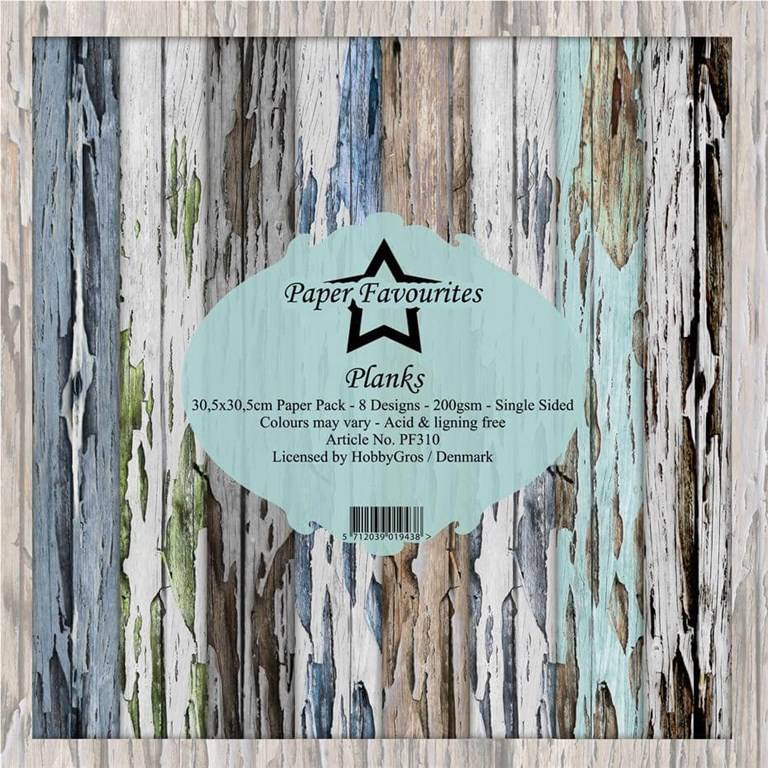 Scrapbookingpapper - 30x30cm - Planks