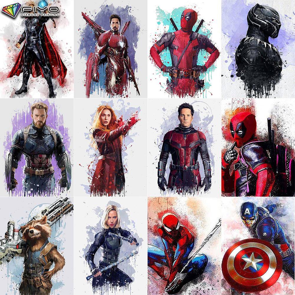 Diamantbroderi Spiderman 5D DIY Diamantmålning Korsstygn Rhinestone