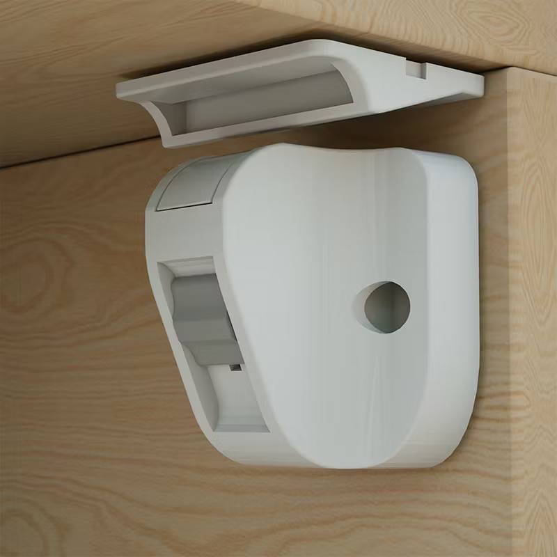 Osynligt Skåplås - Med Ficklampa 4-Pack