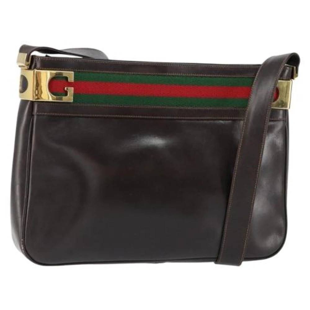 Gucci Vintage Pre-owned Vintage Cross Body Taske - Vintage - Dame - Brun - ONE SIZE - Uld