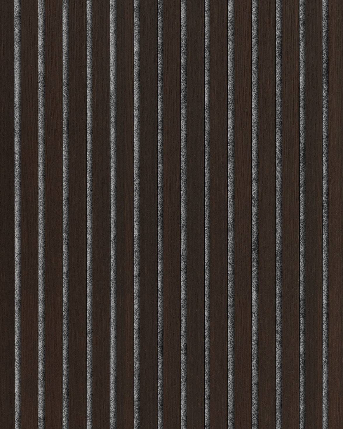 Smoked Oak Acoustic Panel | Sound-Absorbing Wall Panel Dark gray / 3000x600mm