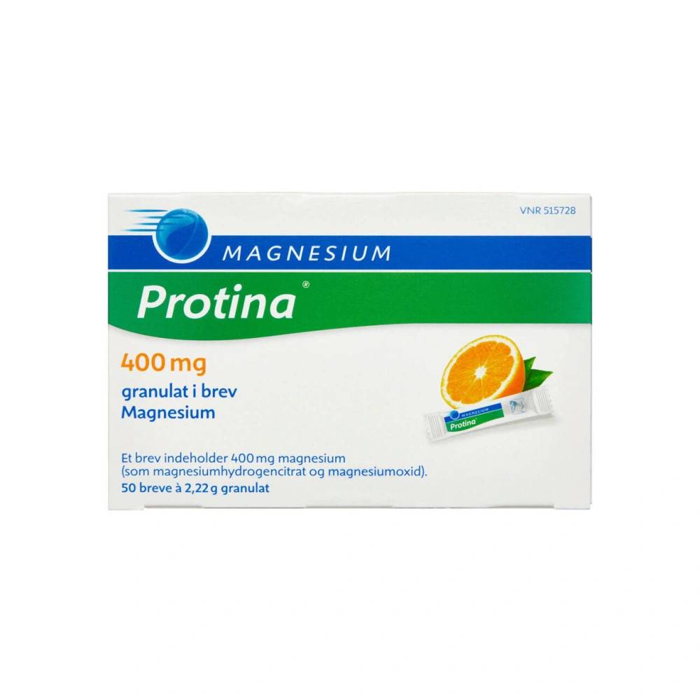 Protina Magnesium “Protina” 400 mg - 50 stk Granulat i brev