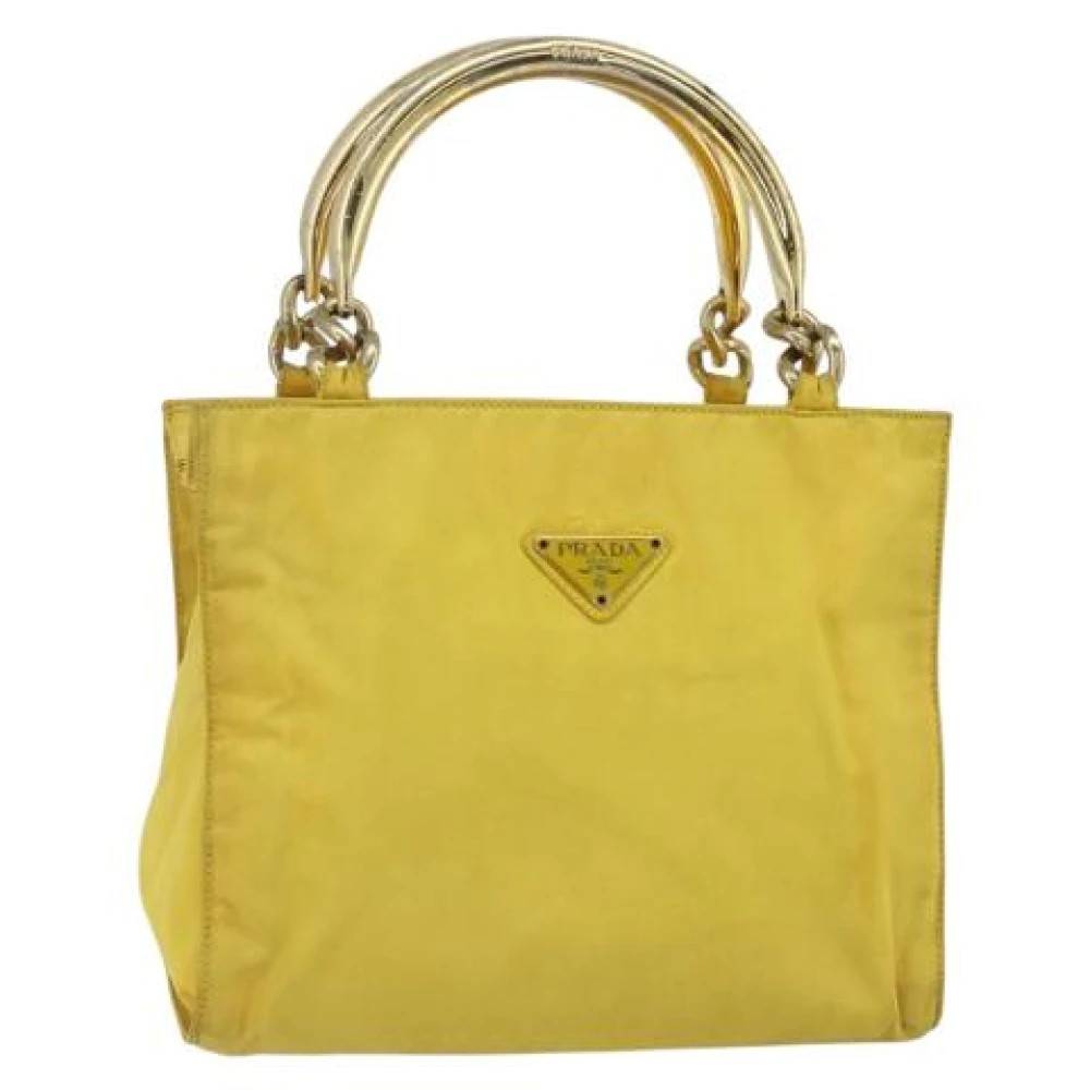 Prada Vintage Pre-owned Nylon Håndtaske - Vintage - Dame - Gul - ONE SIZE - Nylon