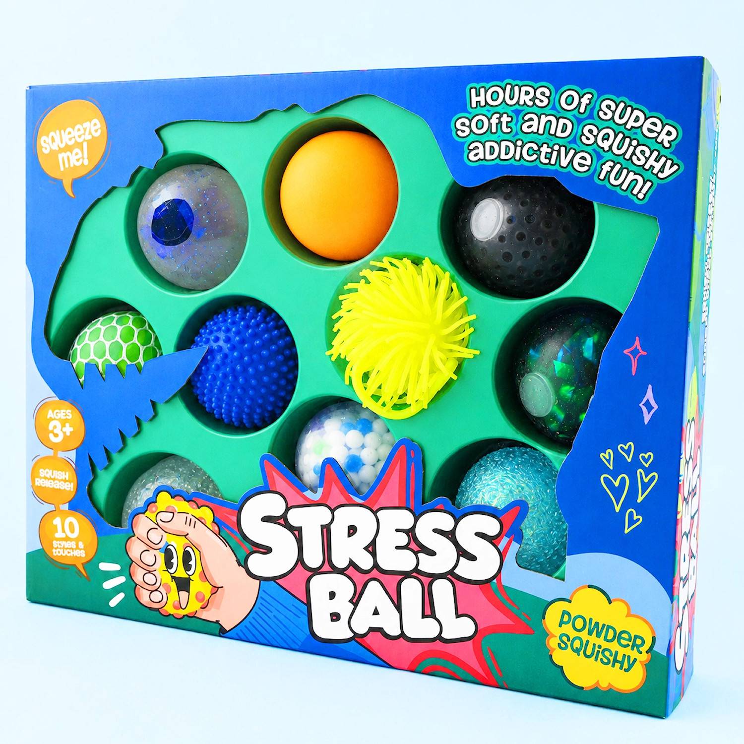 Squishy Ball Set - Dinosaur 10-Pack Stressbollar