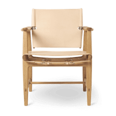 BM1106 | Huntsman Chair FSC™-certifierad ek, olja, kärnläder natur