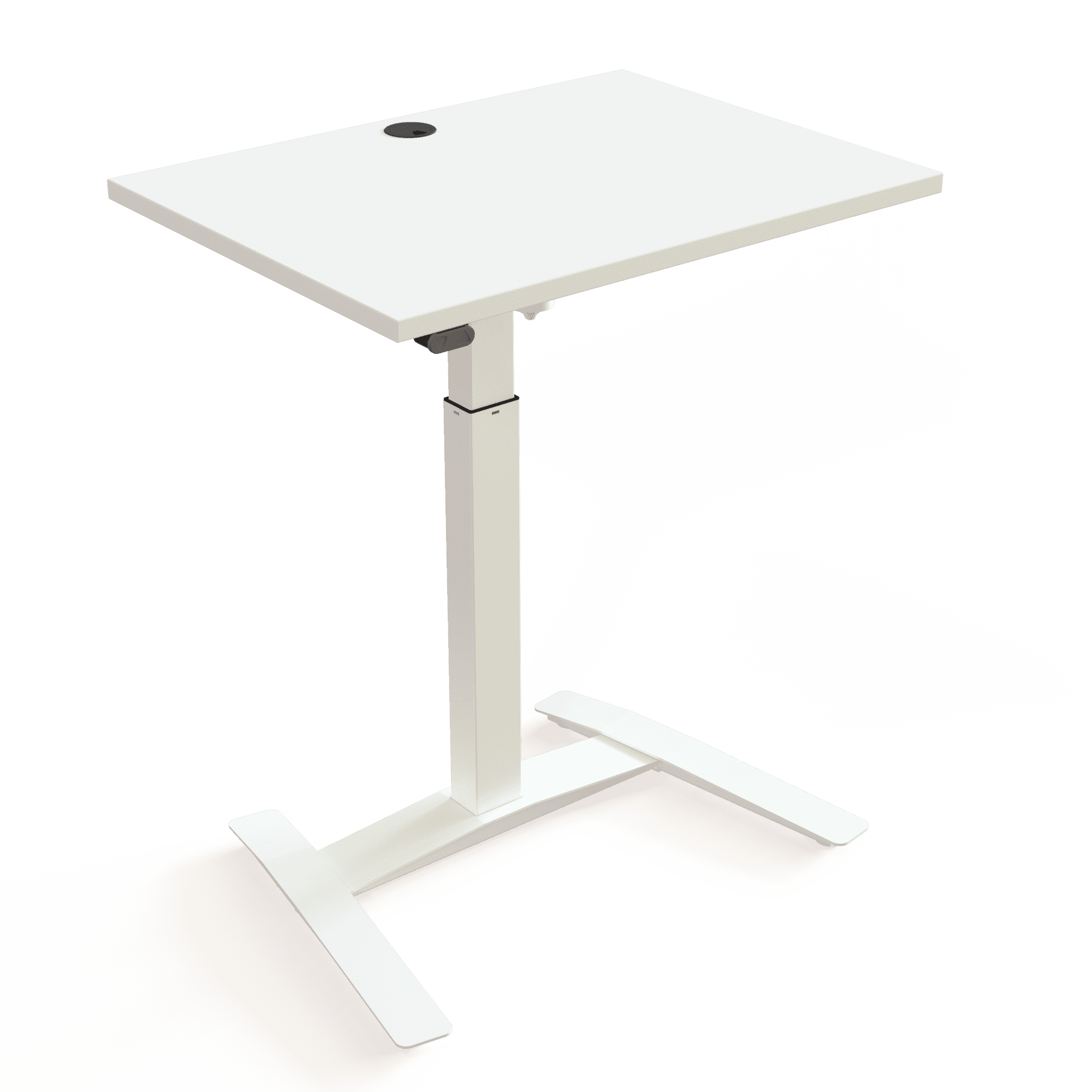 501-9 fritstående hævesænkebord – Flere farver og størrelser. Hvid B:100 x D80 cm Uden Batteri Uden Hjul